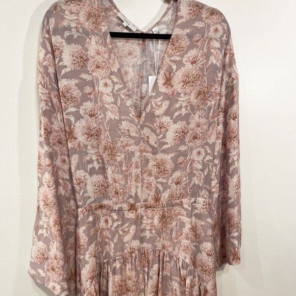 New Vince Dahlia Back Cut-Out Maxi Dress Lotus Shell Large $425 - Picture 6 of 10